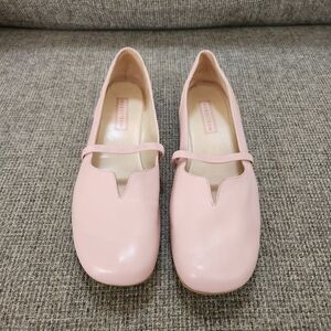 Nordstrom Pink Leather Mary Jane Flats